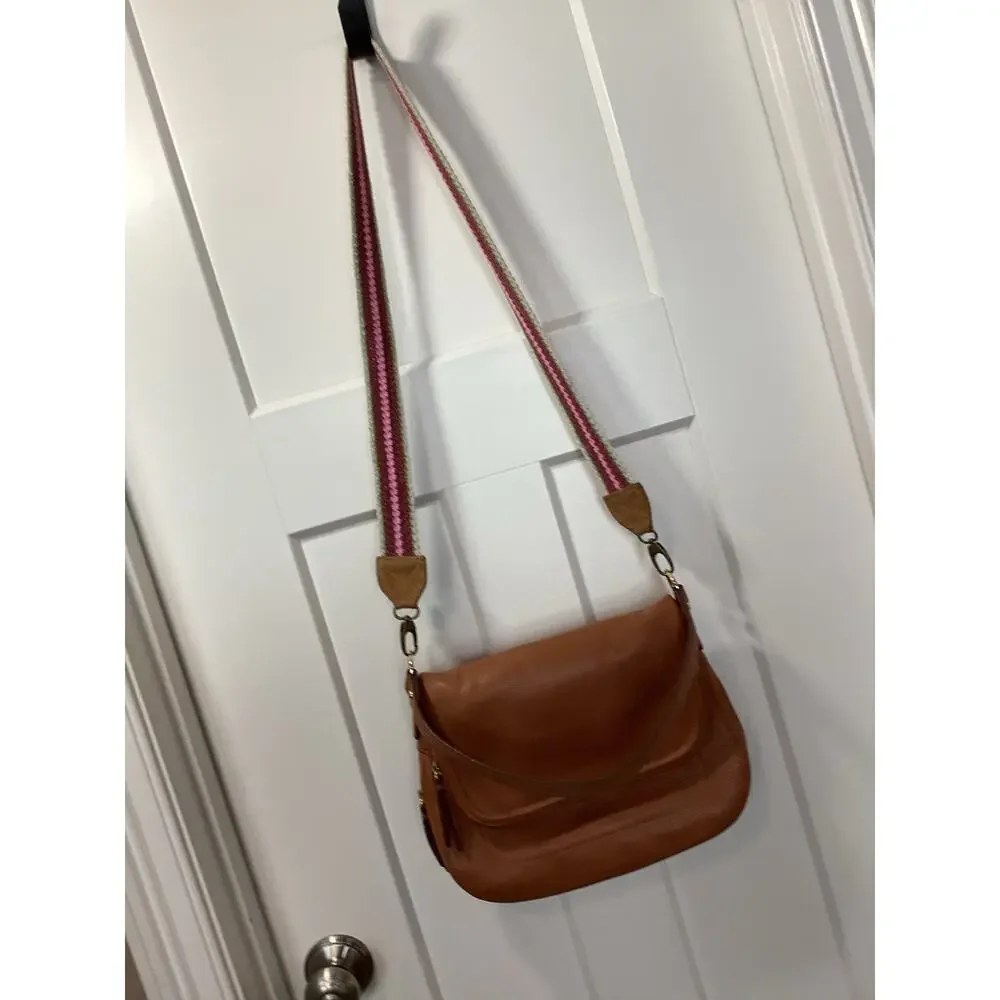 Nordstrom Women's Bella Leather Shoulder Crossbody Bag Casual‎ Minimalist Tan
